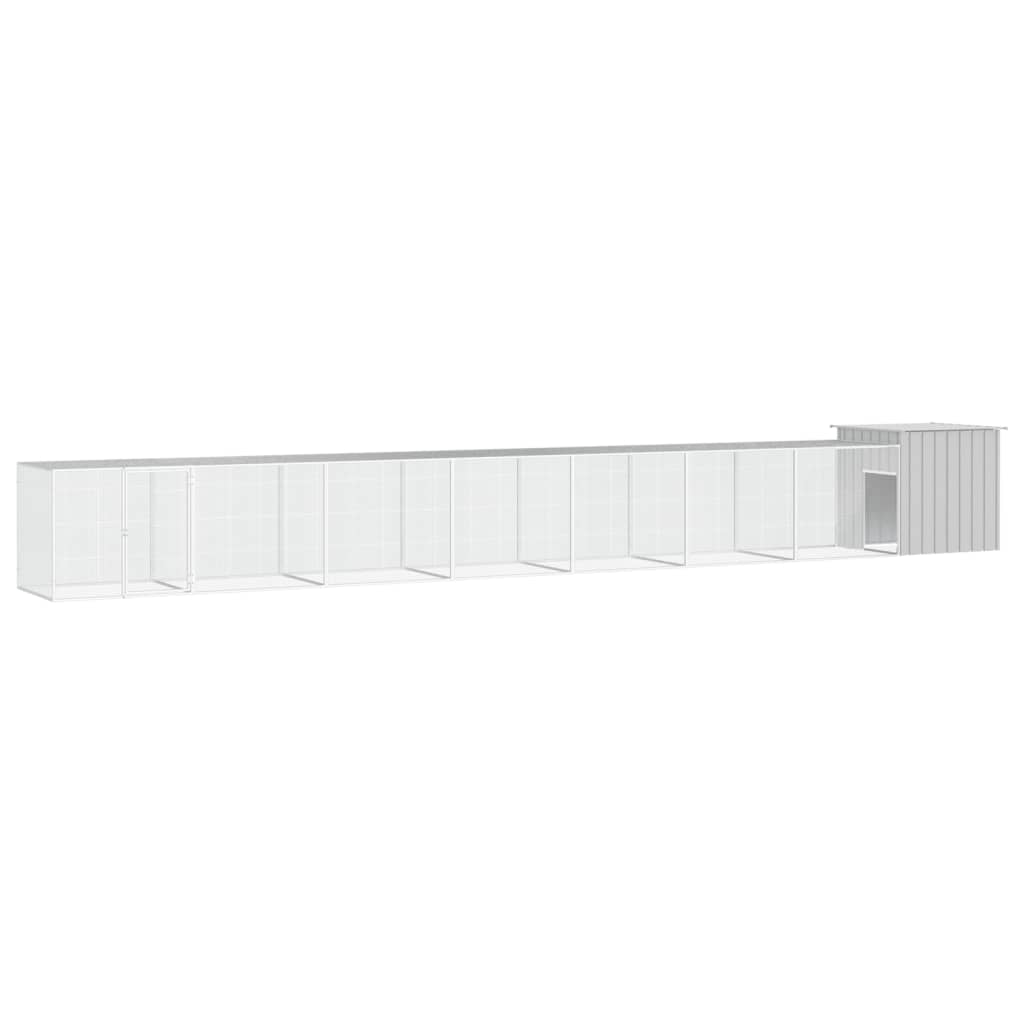 Kyllingbur grå 700x91x100 cm galvanisert stål