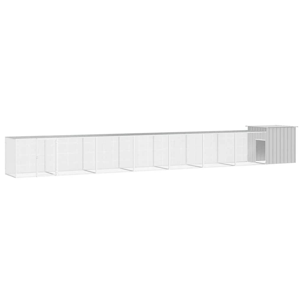 Kyllingbur grå 800x91x100 cm galvanisert stål