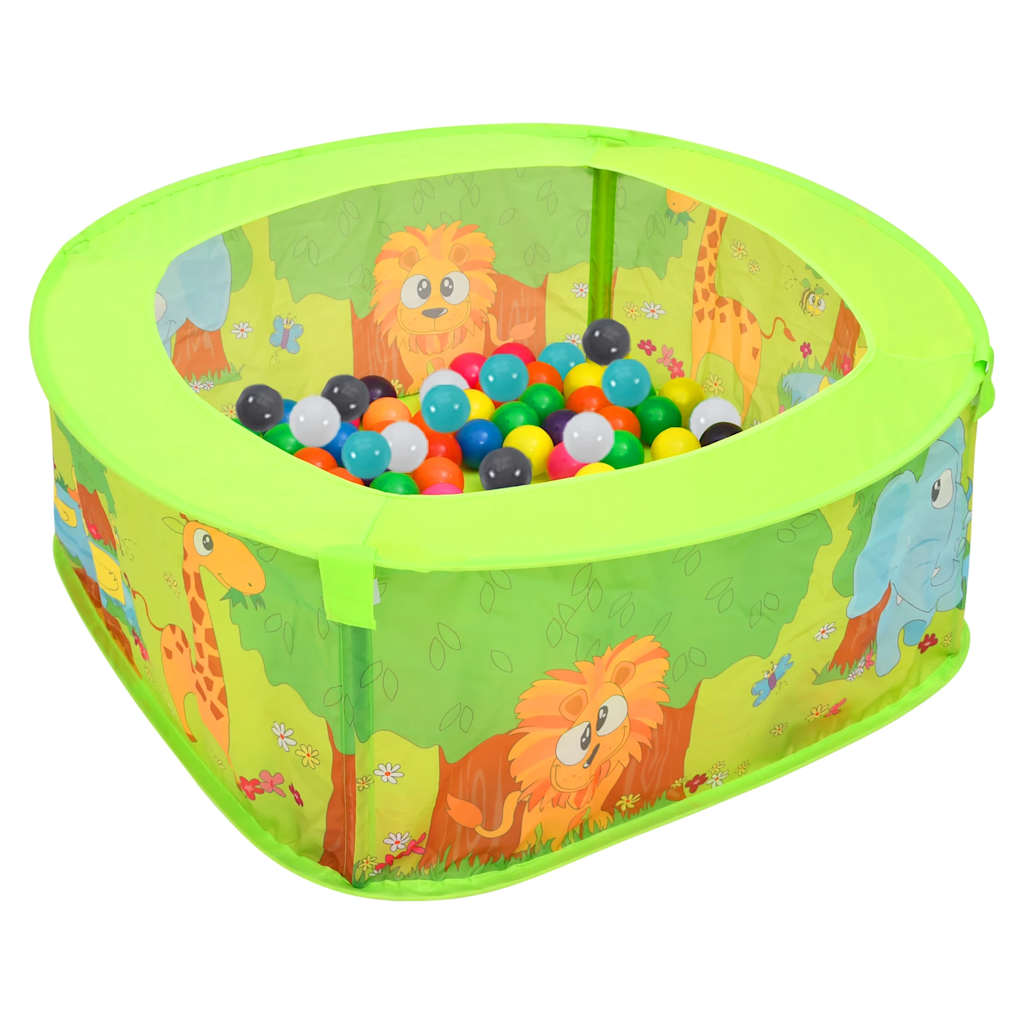 Ballbasseng med 300 baller for barn 75x75x32 cm