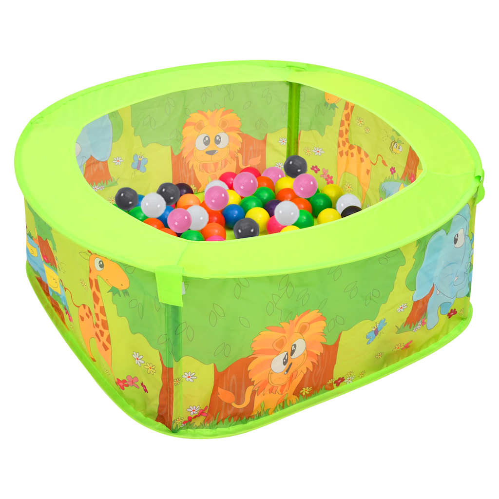 Ballbasseng med 300 baller for barn 75x75x32 cm