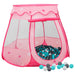 Leketelt med 250 baller rosa 102x102x82 cm
