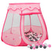 Leketelt med 250 baller rosa 102x102x82 cm