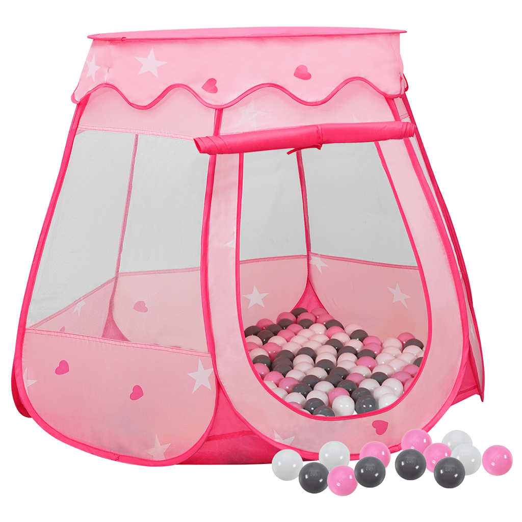 Leketelt med 250 baller rosa 102x102x82 cm