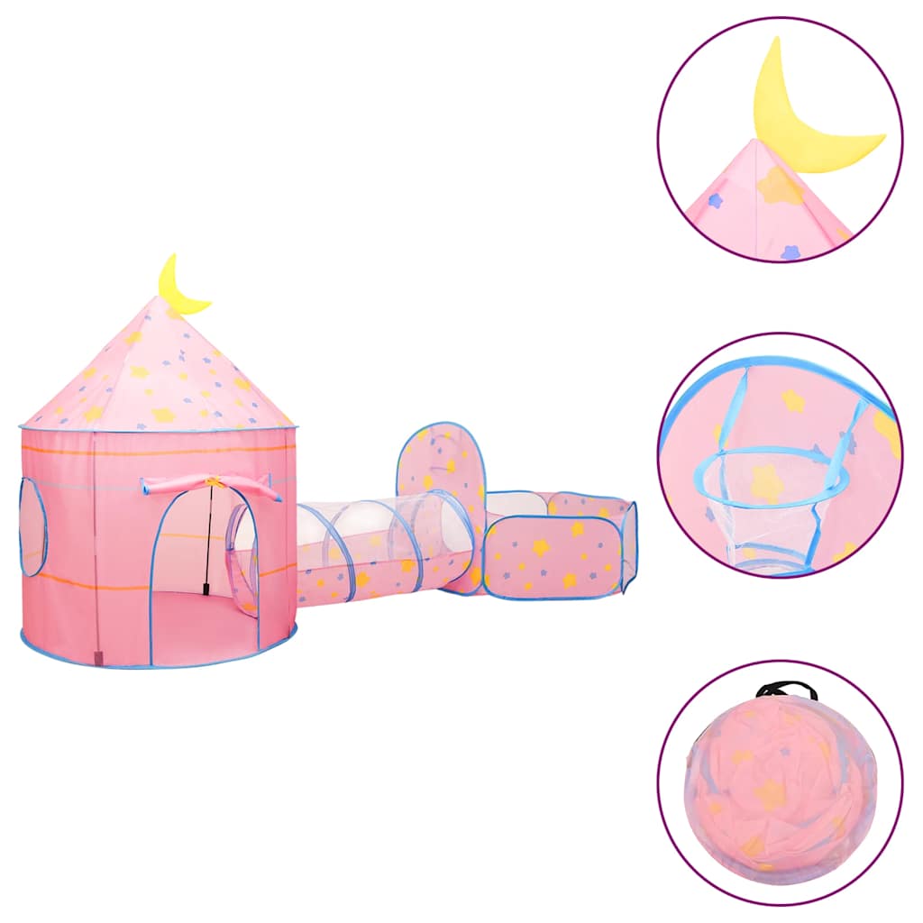 Leketelt med 250 baller rosa 301x120x128 cm