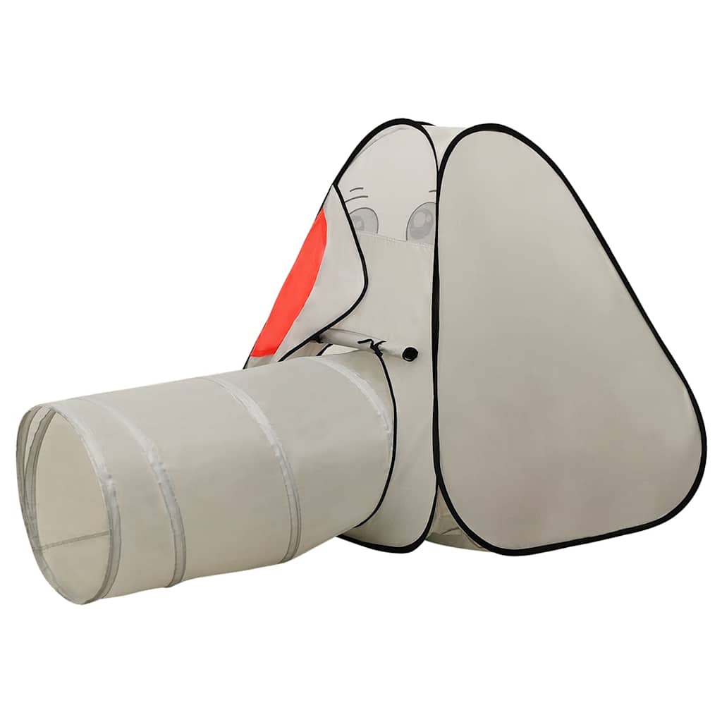 Leketelt for barn elefant med 250 baller grå 174x86x101 cm