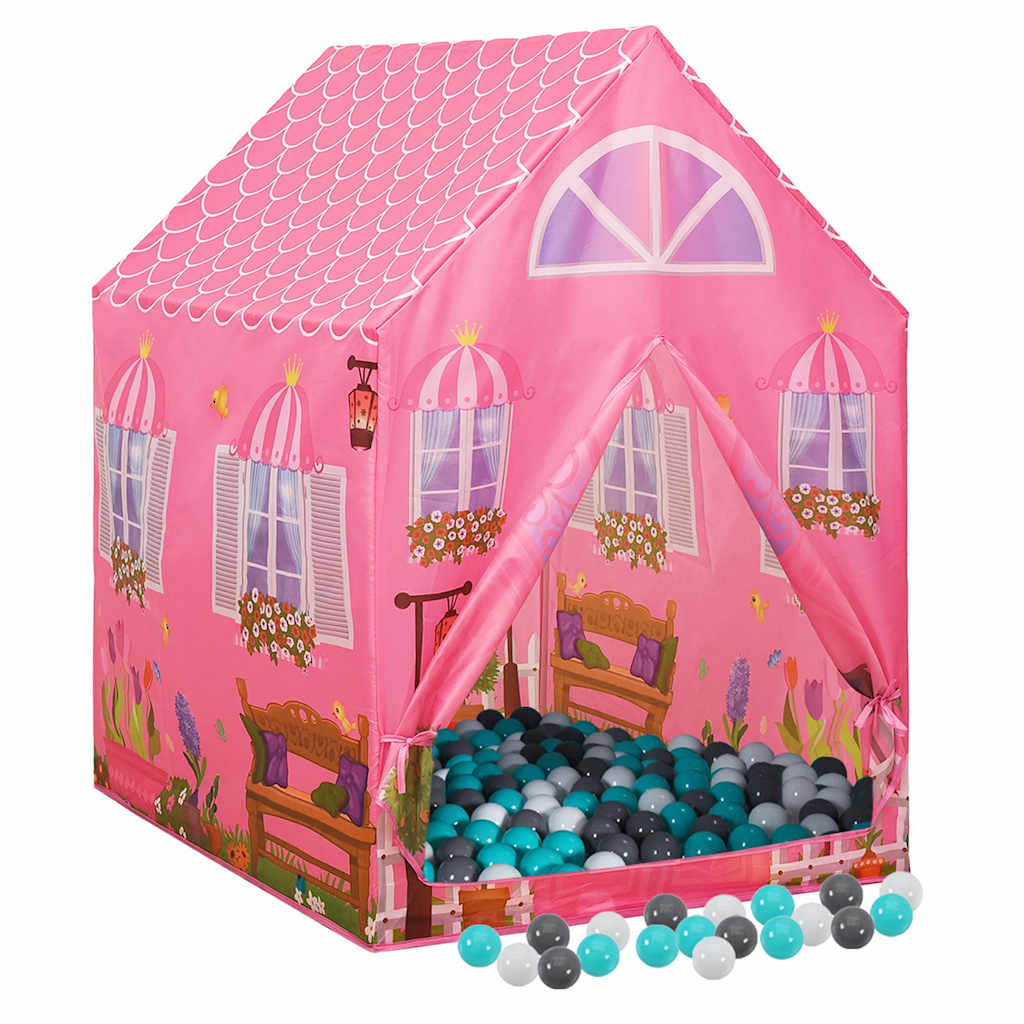 Leketelt med 250 baller rosa 69x94x104 cm