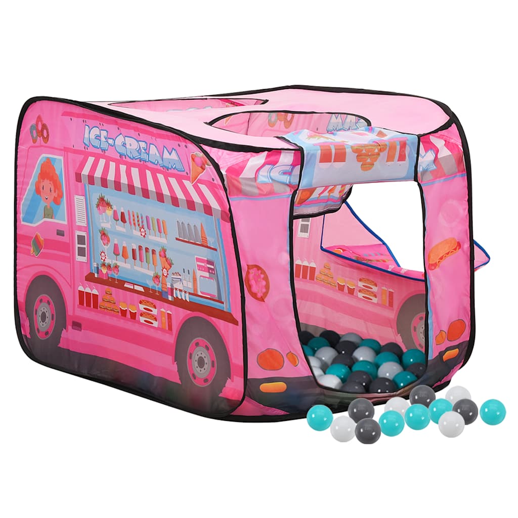 Leketelt med 250 baller rosa 70x112x70 cm