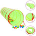 Leketunnel for barn med 250 baller grønn 175 cm polyester