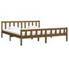 Sengeramme honningbrun heltre 200x200 cm