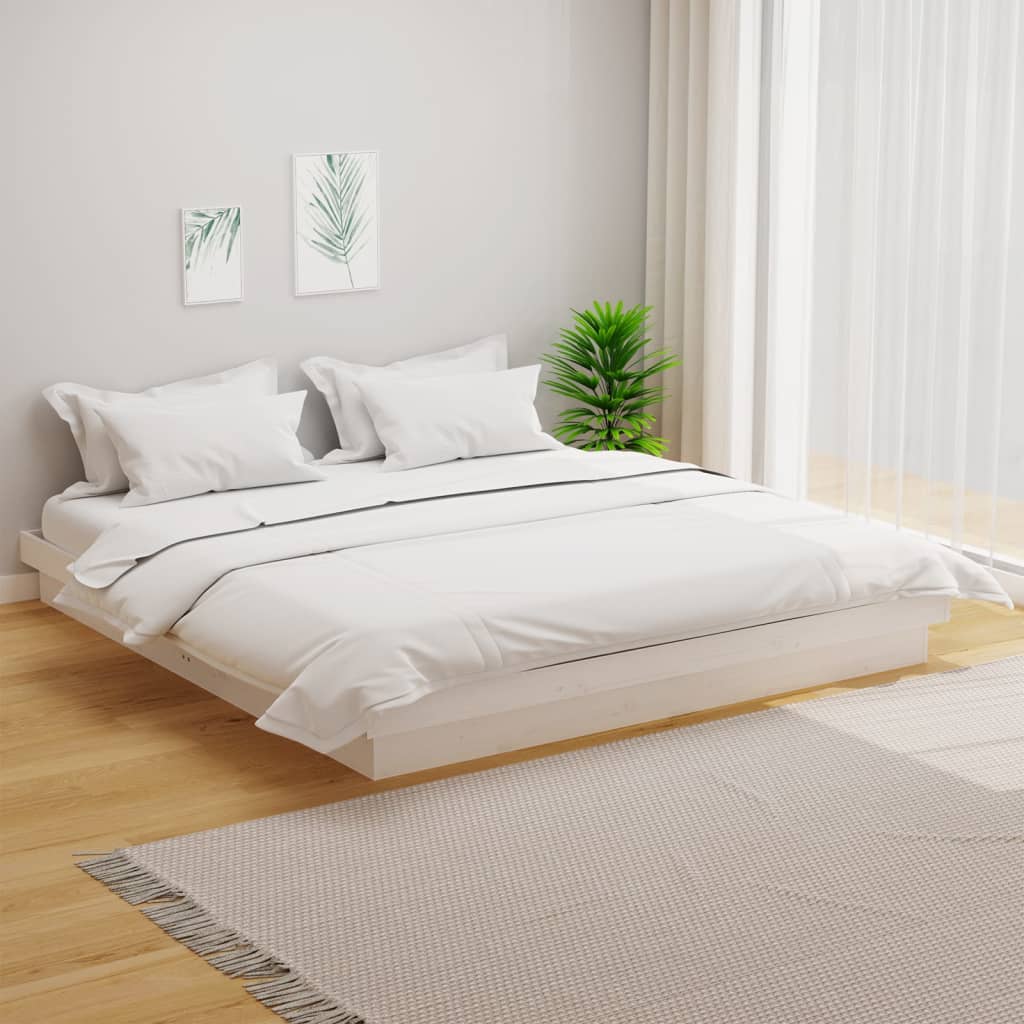 Sengeramme hvit heltre 180x200 cm Super King