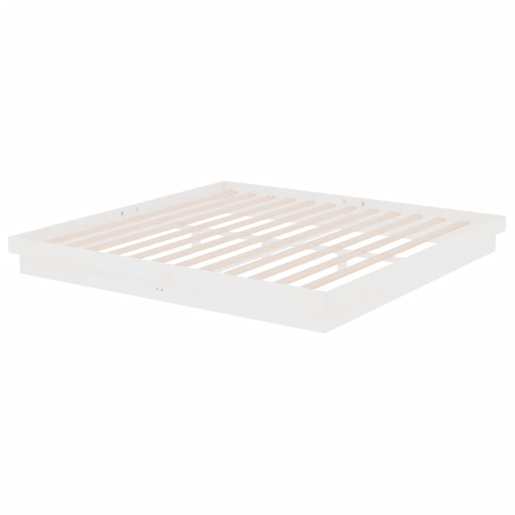 Sengeramme hvit heltre 200x200 cm