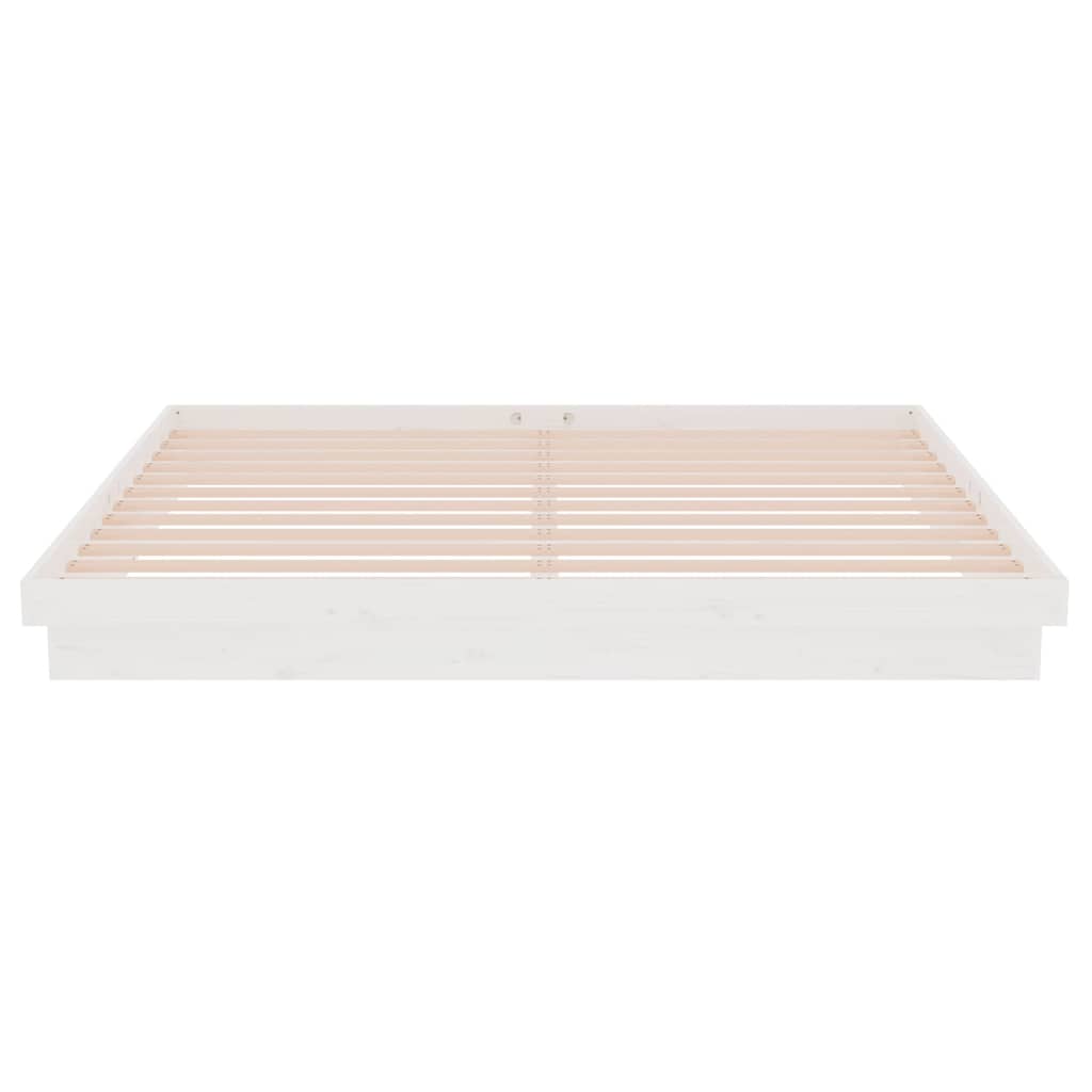 Sengeramme hvit heltre 200x200 cm