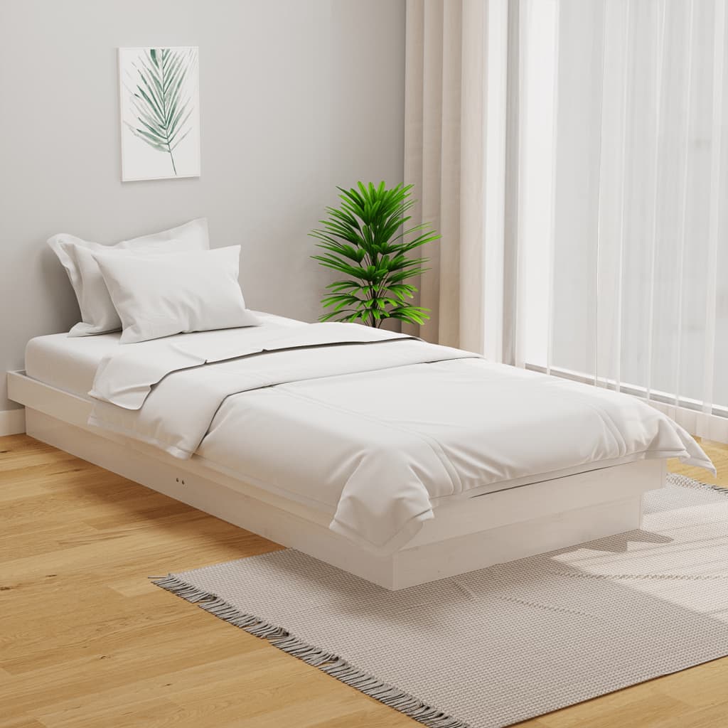 Sengeramme hvit heltre 90x190 cm Single