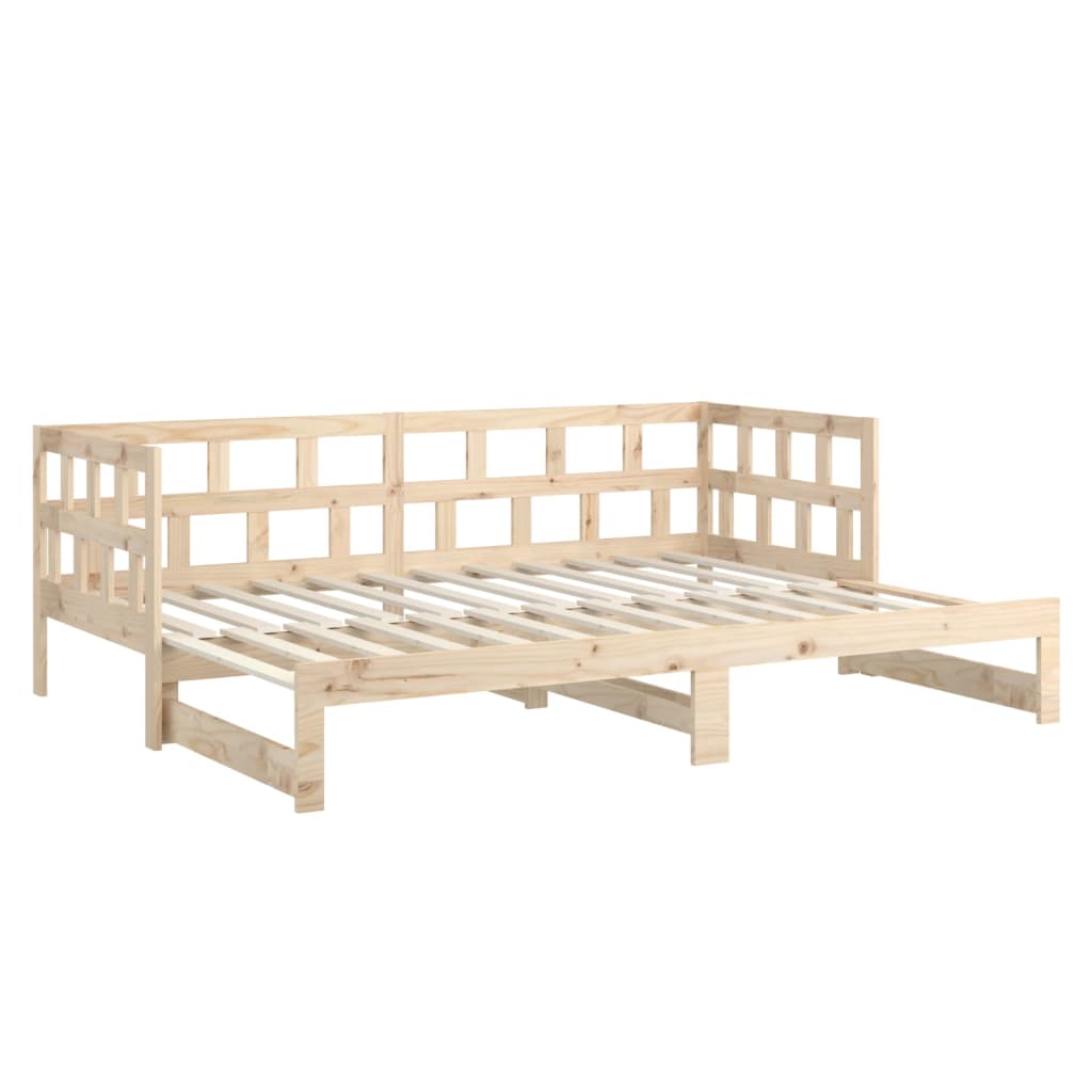 Uttrekkbar dagseng heltre furu 2x(80x200) cm vidaXL