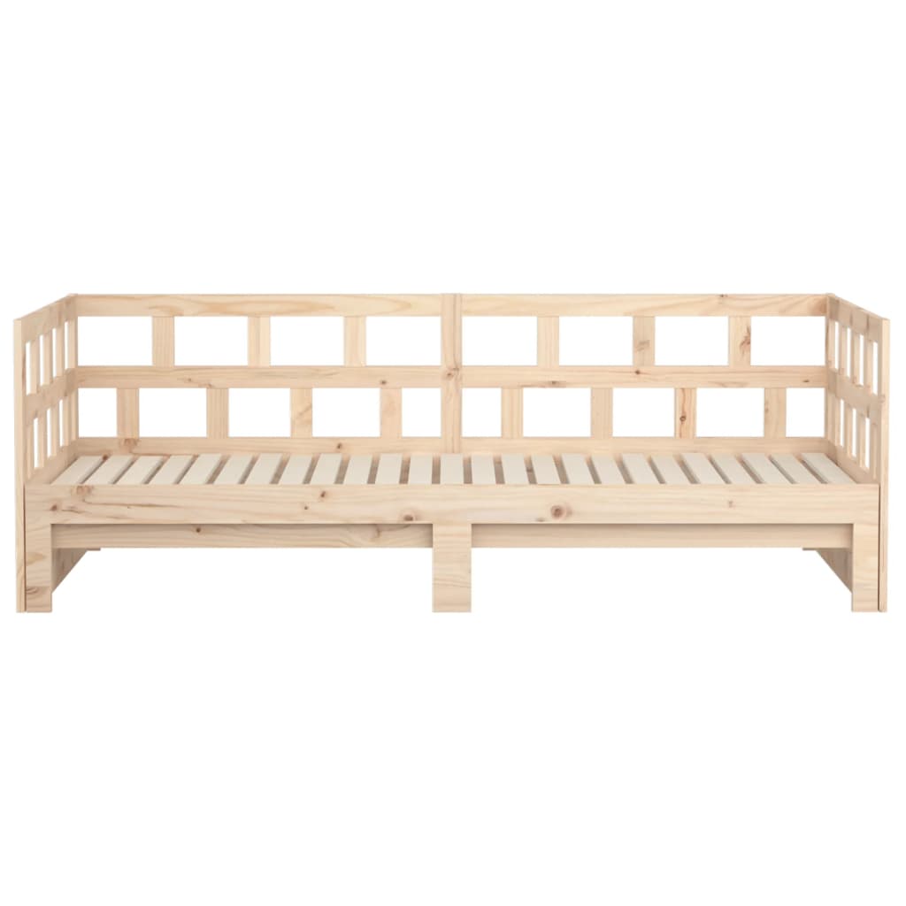 Uttrekkbar dagseng heltre furu 2x(80x200) cm vidaXL
