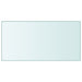 Bordplate gjennomsiktig 50x100 cm herdet glass