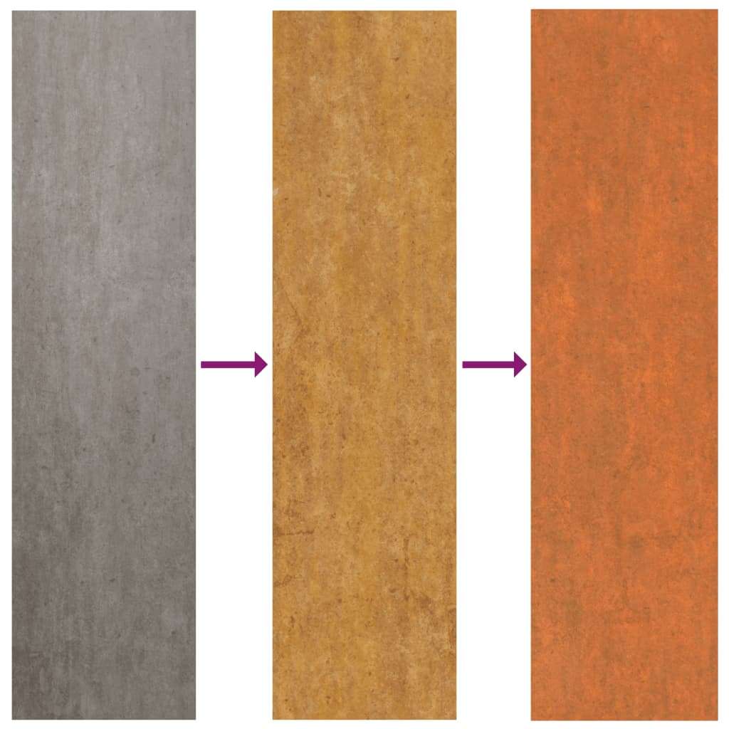 Høybed rust 129x129x45 cm cortenstål