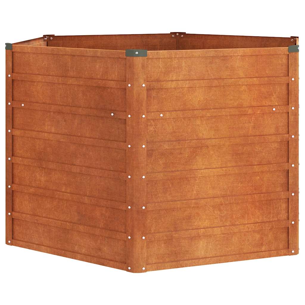Høybed rust 129x129x77 cm cortenstål