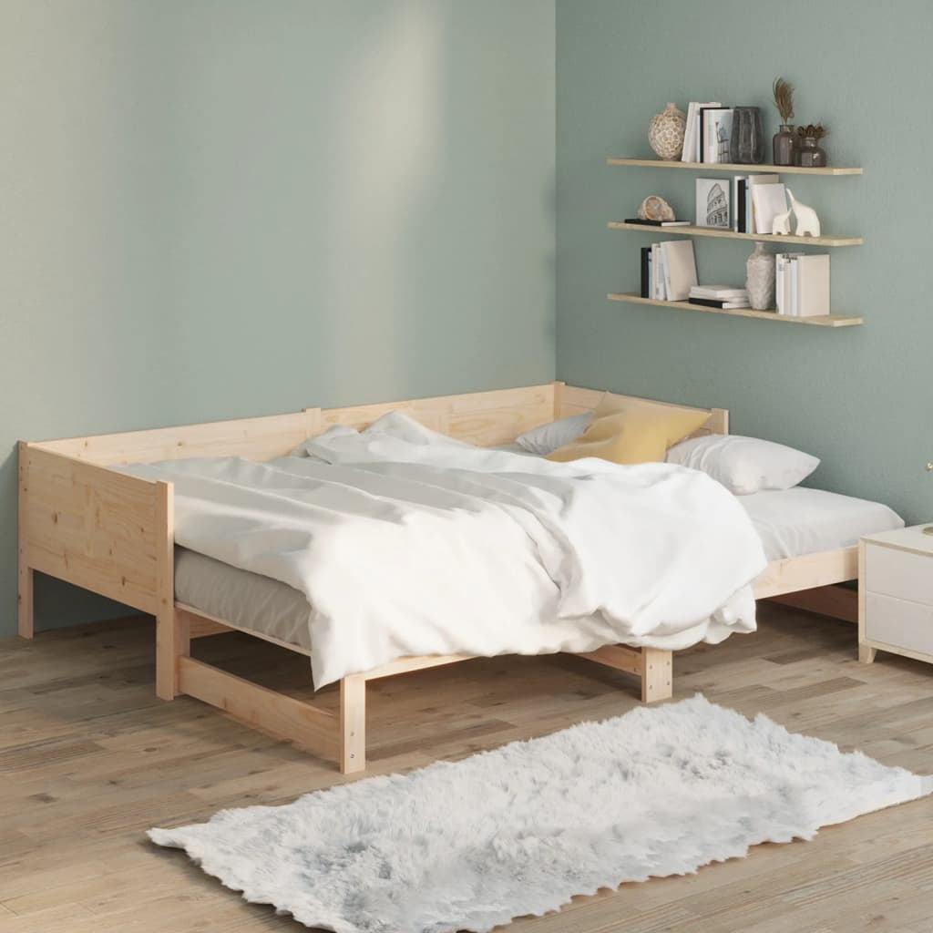 Uttrekkbar dagseng heltre furu 2x(90x190) cm