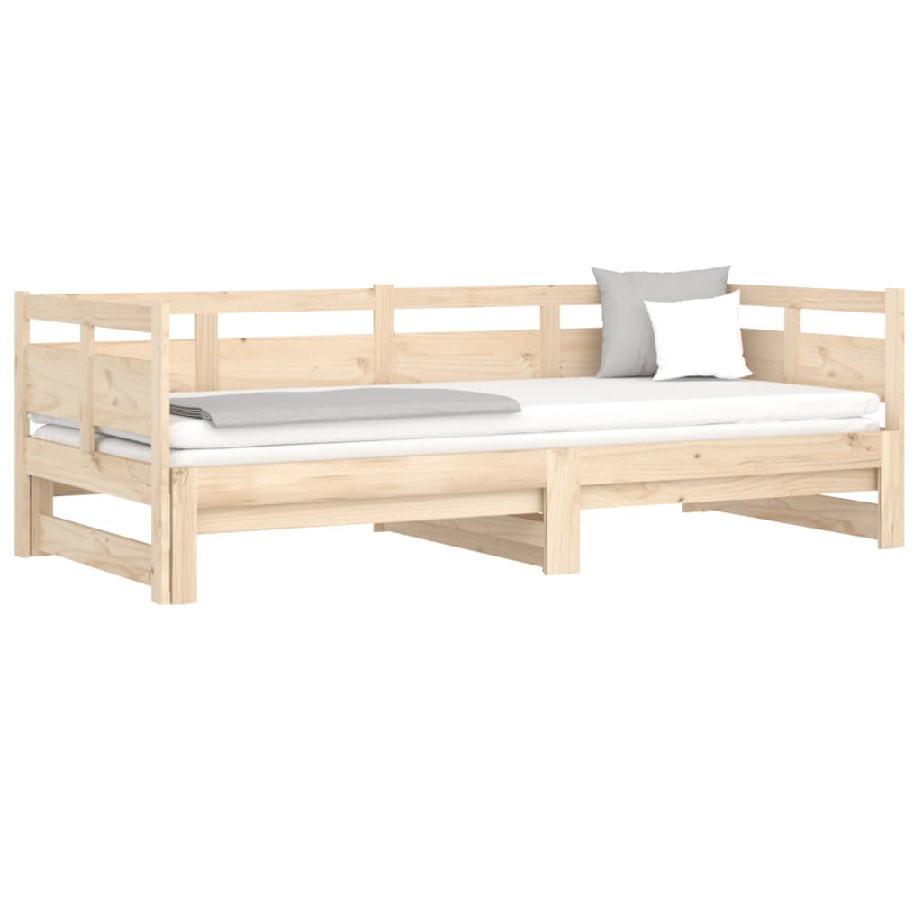 Uttrekkbar dagseng heltre furu 2x(90x190) cm