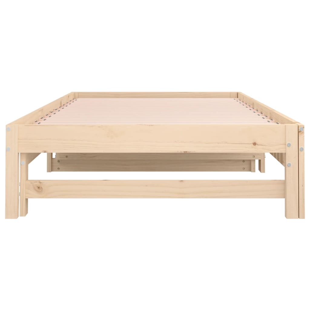 Uttrekkbar dagseng 2x(90x200) cm heltre furu