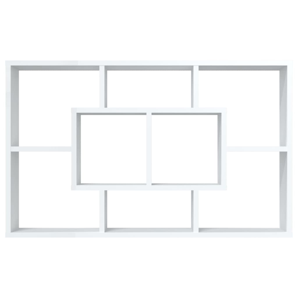 Vegghylle hvit 85x16x52,5 cm konstruert tre