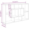 Vegghylle hvit 85x16x52,5 cm konstruert tre