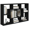 Vegghylle svart 85x16x52,5 cm konstruert tre