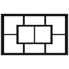 Vegghylle svart 85x16x52,5 cm konstruert tre