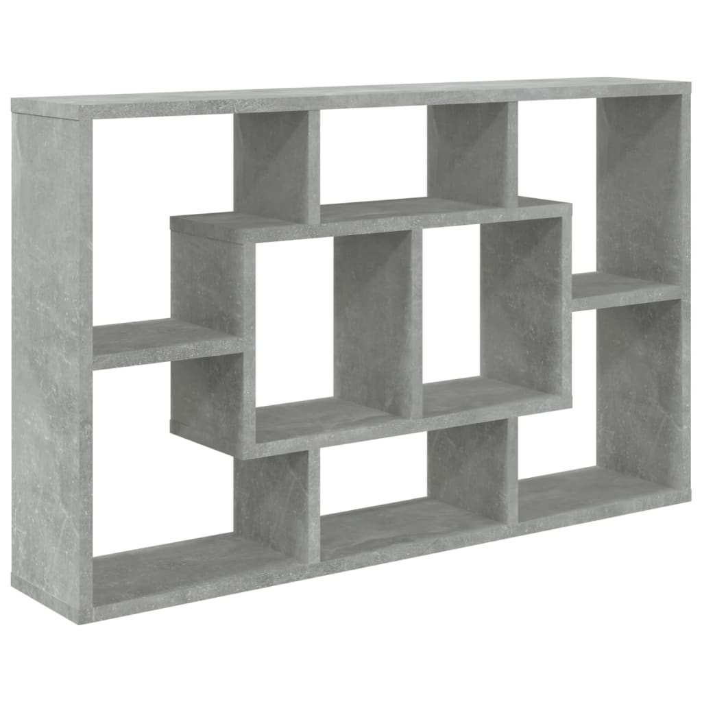 Vegghylle betonggrå 85x16x52,5 cm konstruert tre vidaXL