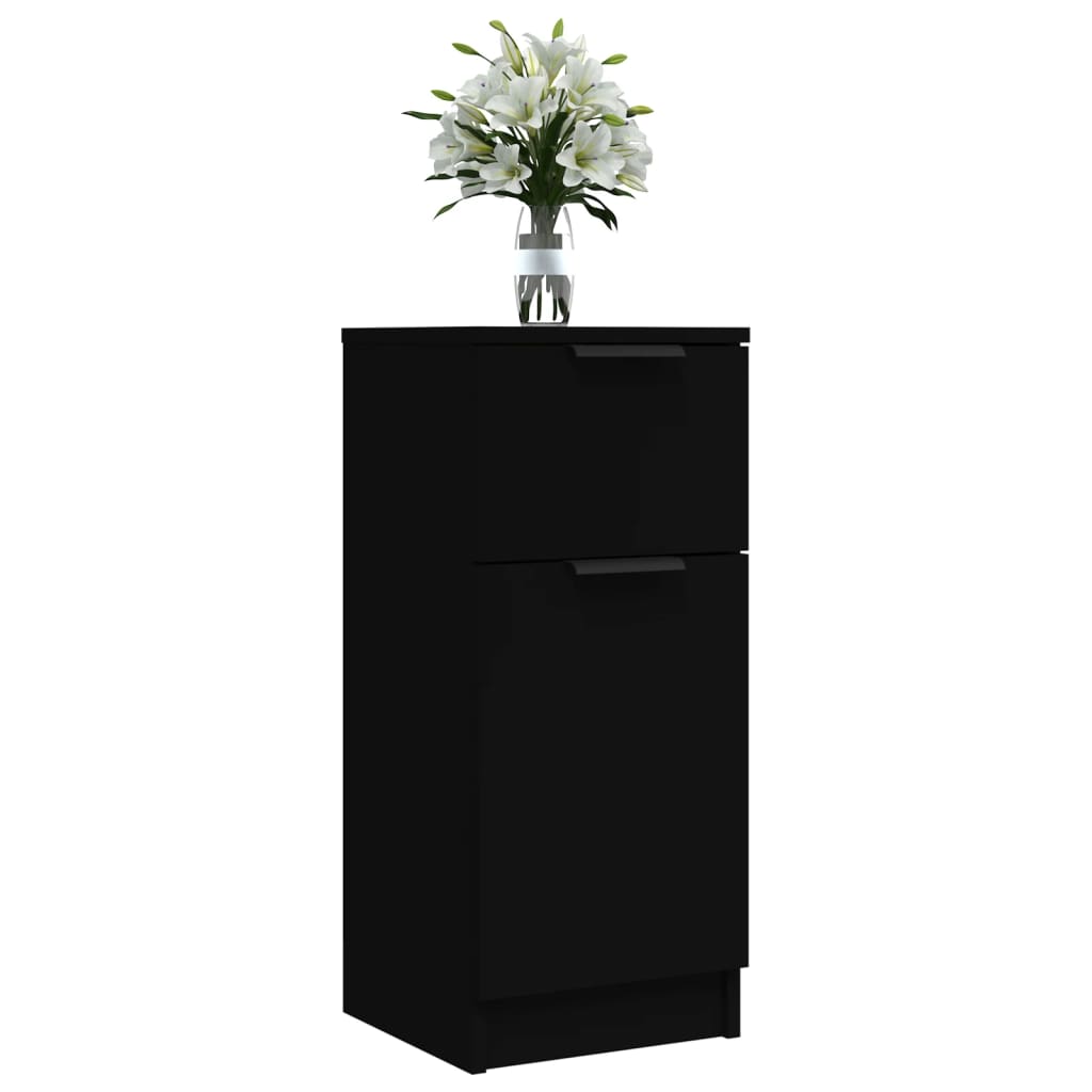 Skjenk svart 30x30x70 cm konstruert tre