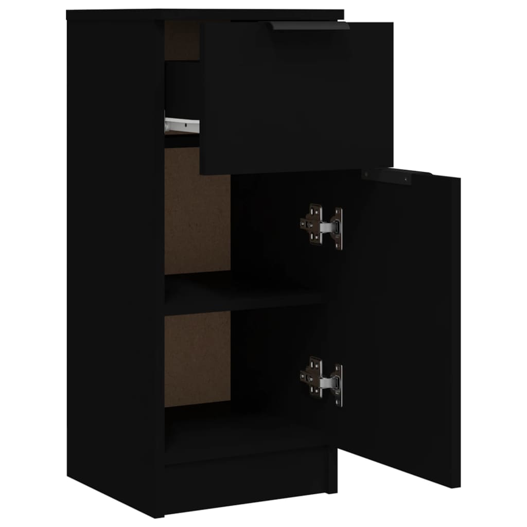 Skjenk svart 30x30x70 cm konstruert tre
