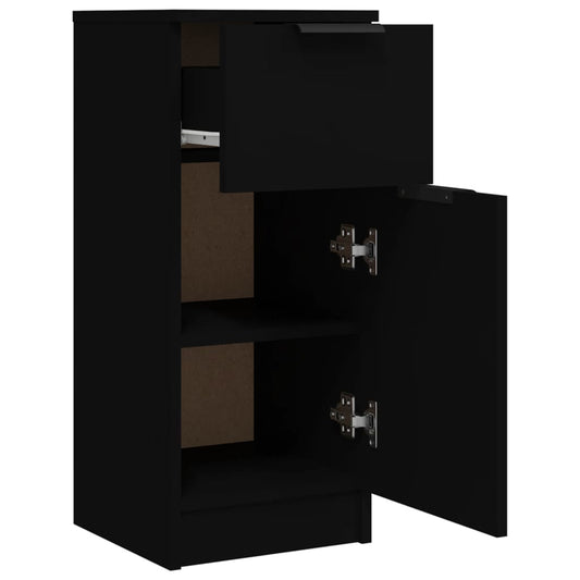 Skjenk svart 30x30x70 cm konstruert tre