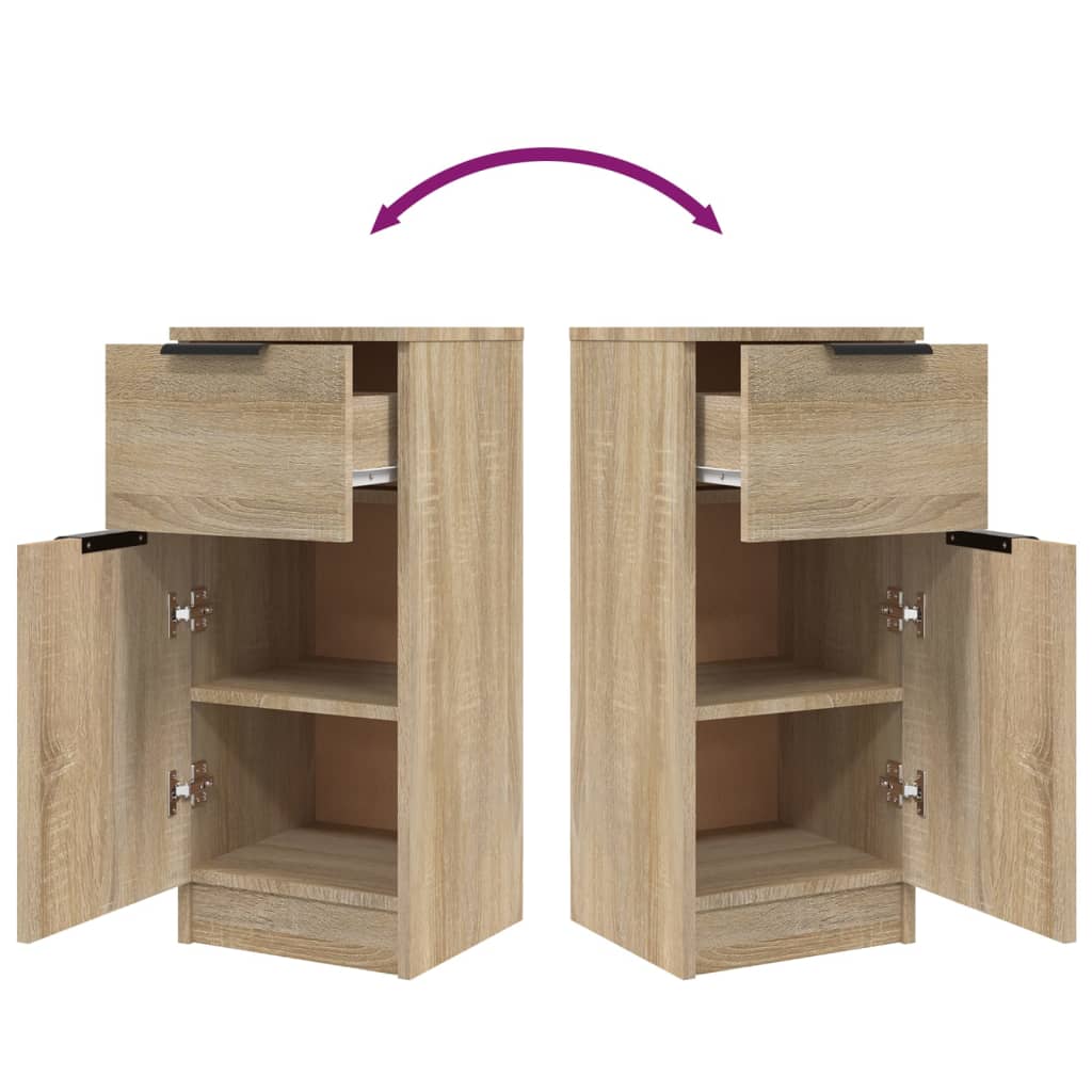 Skjenker 2 stk sonoma eik 30x30x70 cm konstruert tre