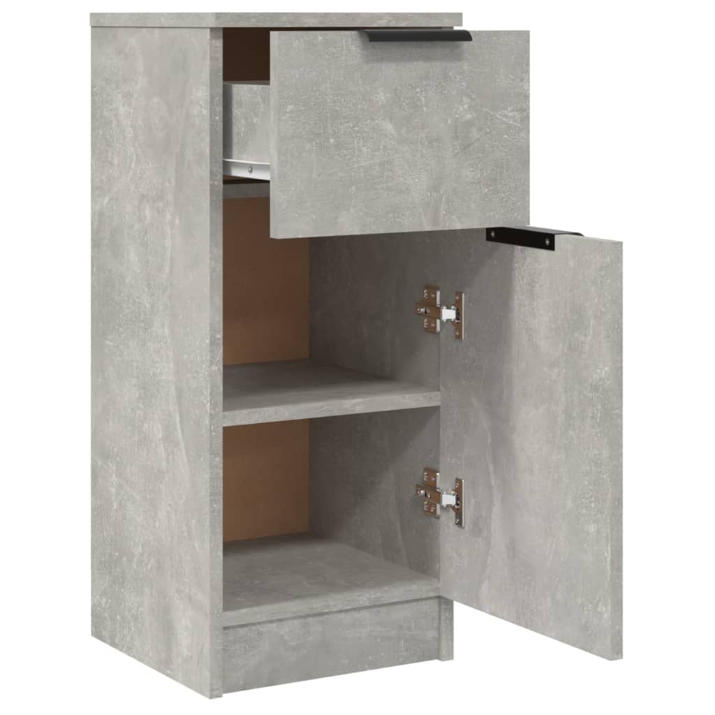 Skjenker 2 stk betonggrå 30x30x70 cm konstruert tre