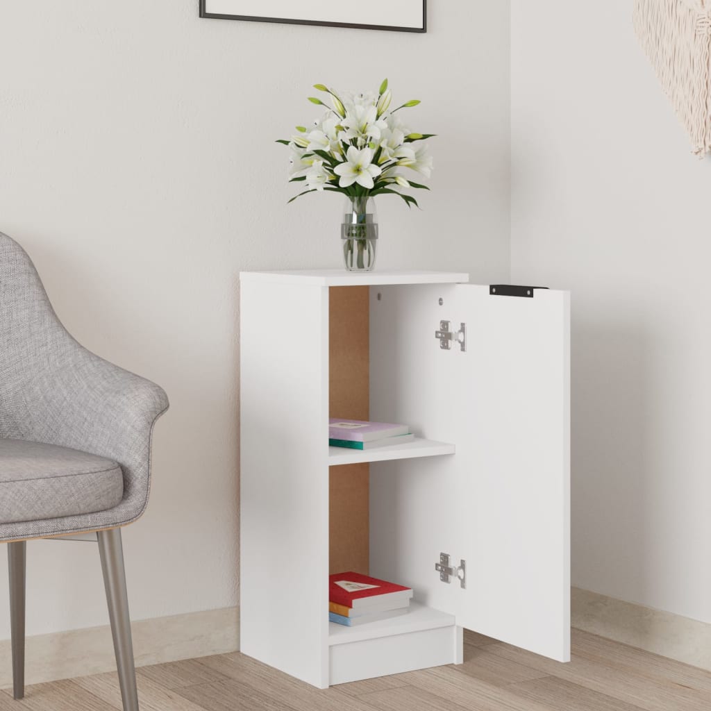 Skjenk hvit 30x30x70 cm konstruert tre