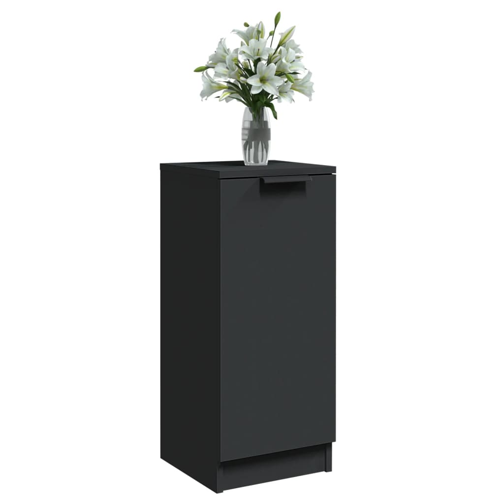 Skjenker 2 stk svart 30x30x70 cm konstruert tre