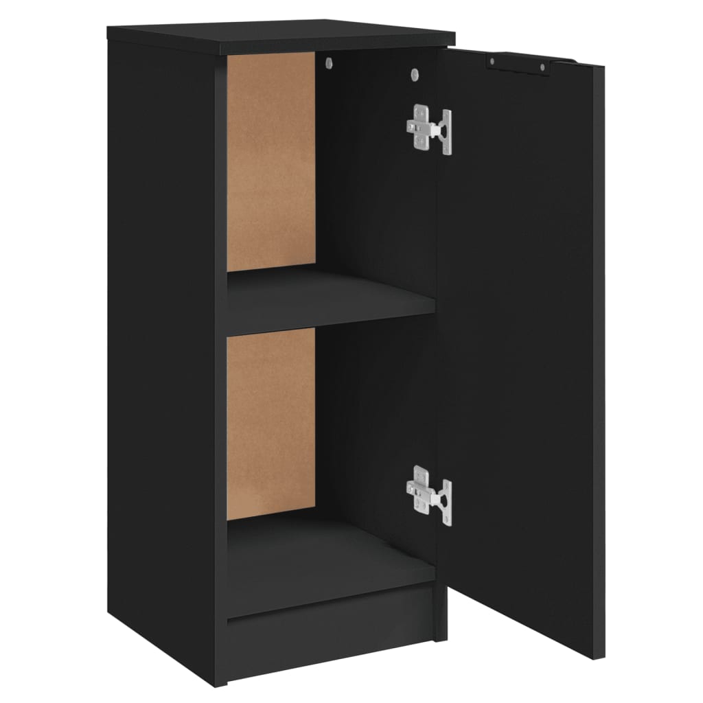 Skjenker 2 stk svart 30x30x70 cm konstruert tre