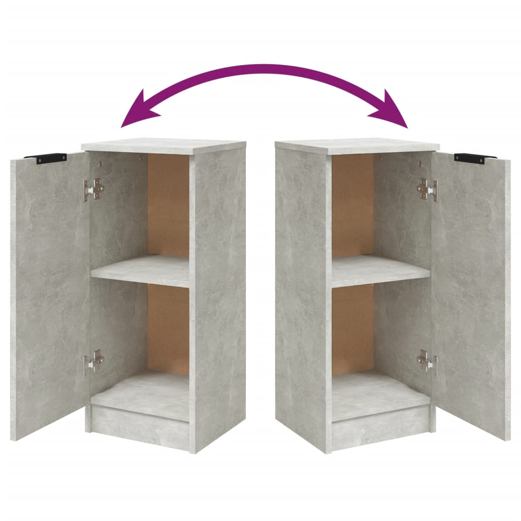 Skjenk betonggrå 30x30x70 cm konstruert tre