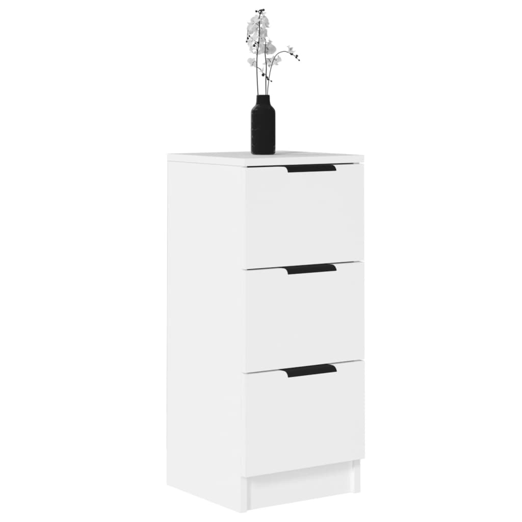 Skjenk hvit 30x30x70 cm konstruert tre
