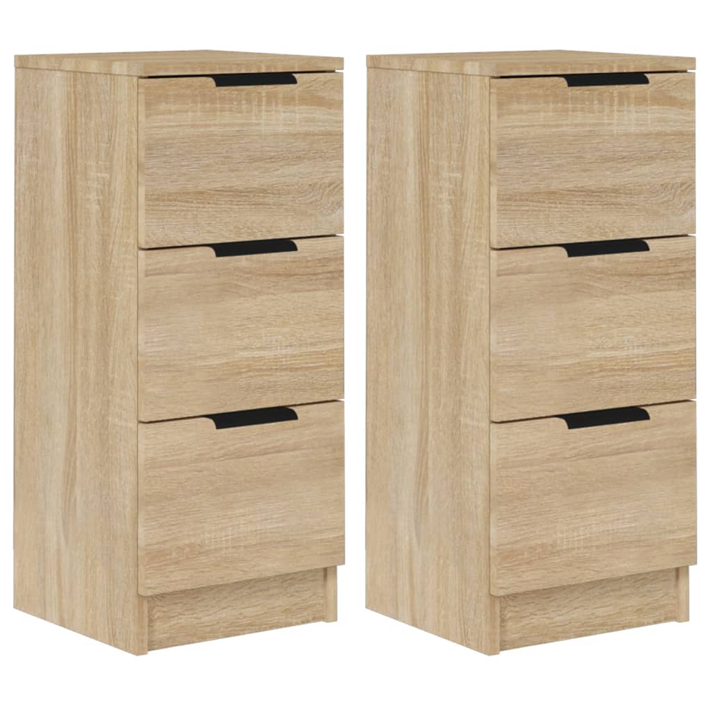 Skjenker 2 stk sonoma eik 30x30x70 cm konstruert tre