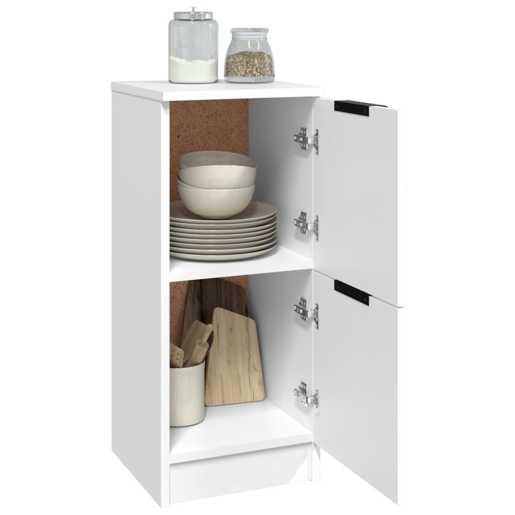 Skjenker 2 stk hvit 30x30x70 cm konstruert tre