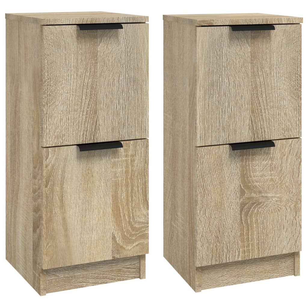 Skjenker 2 stk sonoma eik 30x30x70 cm konstruert tre