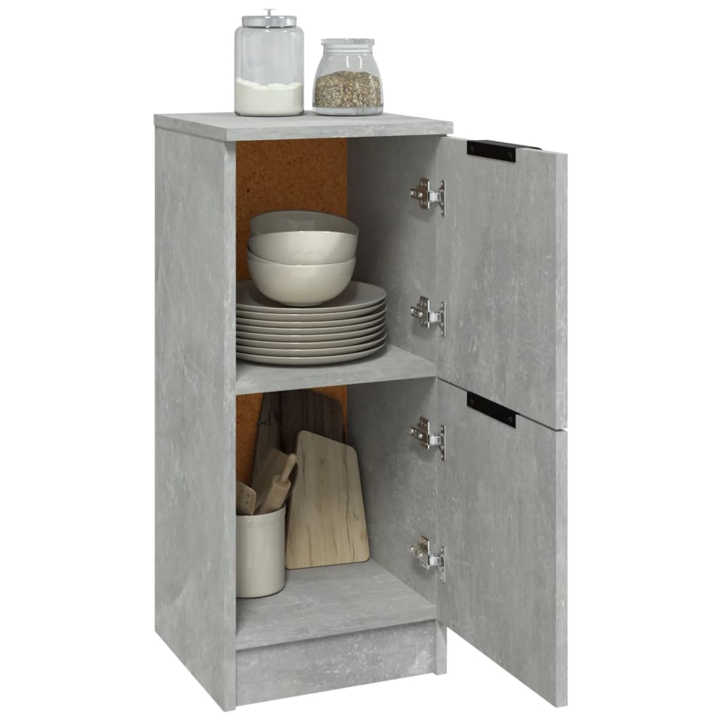 Skjenker 2 stk betonggrå 30x30x70 cm konstruert tre