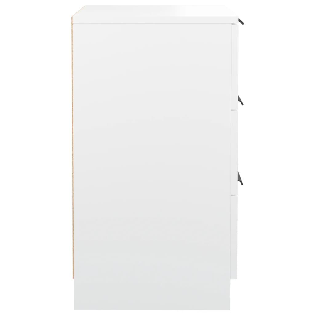 Nattbord 2 stk hvit 40x36x65 cm