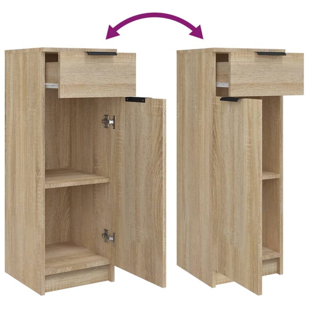 Baderomsskap sonoma eik 32x33,5x90 cm konstruert tre