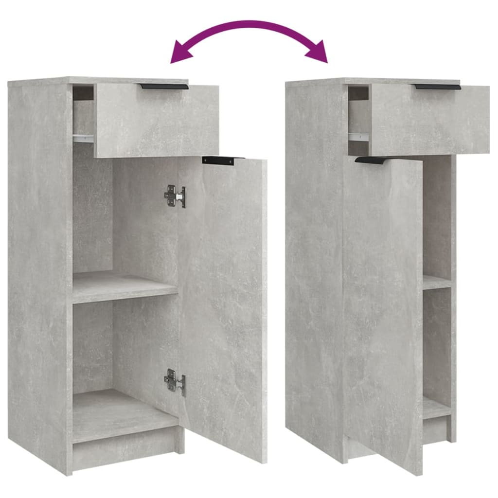 Baderomsskap betonggrå 32x34x90 cm konstruert tre