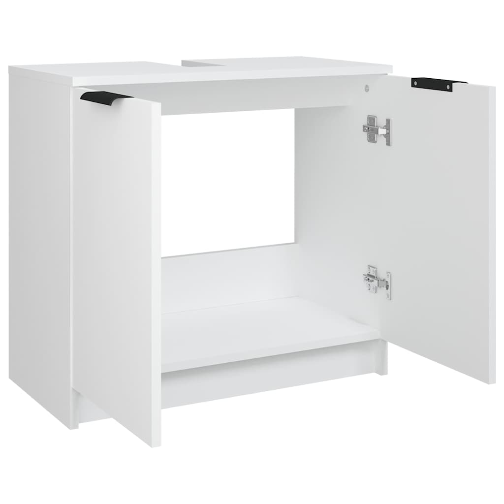 Baderomsskap hvit 64,5x33,5x59 cm konstruert tre vidaXL