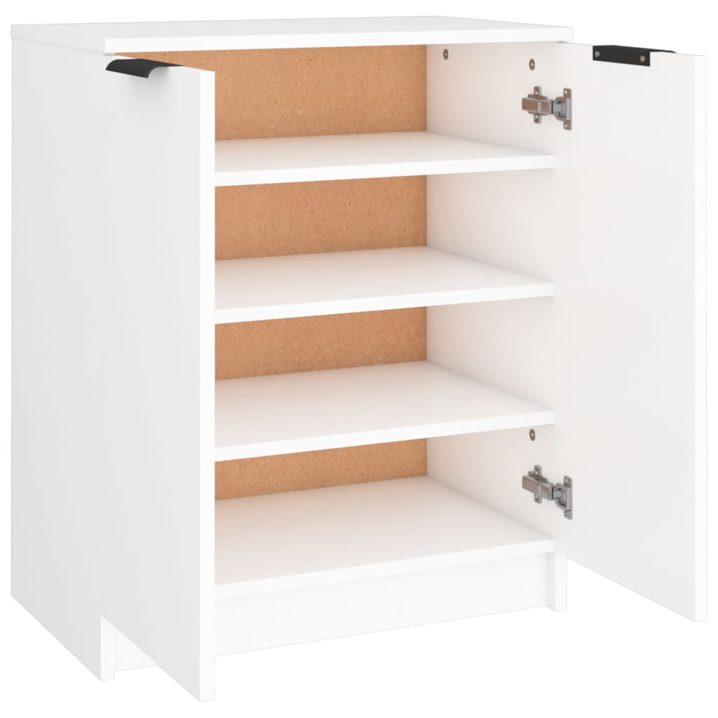 Skoskap hvit 59x35x70 cm konstruert tre