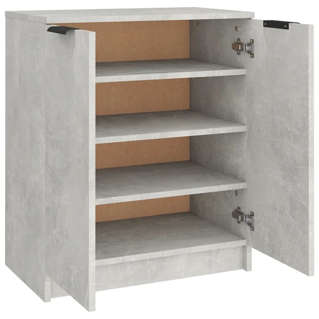 Skoskap betonggrå 59x35x70 cm konstruert tre
